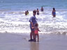 Mary and Erin in the Surf 